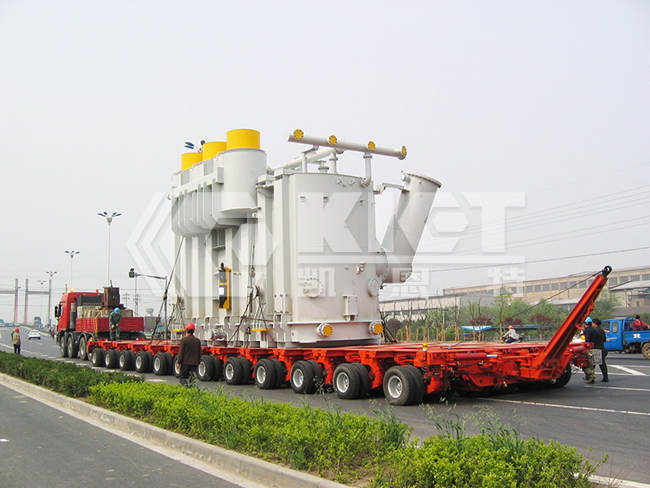 自行式液壓模塊運輸車用于變壓器運輸