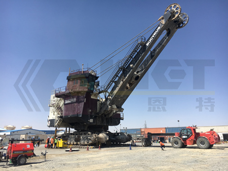 2700噸電鏟同步分級頂升設備出口并應用于蒙古國OT金礦