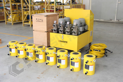 200噸雙作用大噸位千斤頂，變頻同步頂升系統