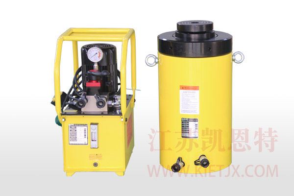 電動(dòng)液壓泵站配套雙作用大噸位自鎖液壓千斤頂【0.75KW、手動(dòng)換向閥】