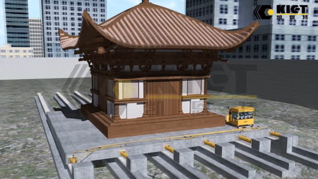 古建筑同步平移 房屋平移動(dòng)畫